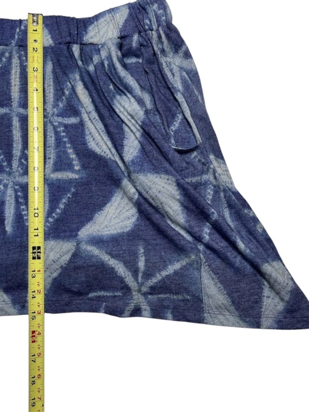 NWT Alternative Apparel Asymmetrical Mini Skirt M Blue Geometric Batik $139 - Picture 5 of 10